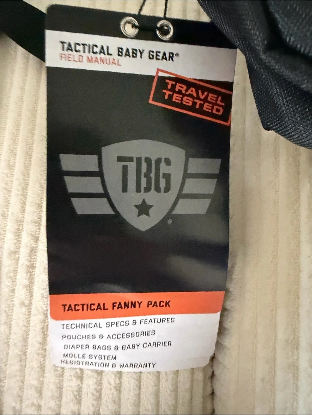 Tactical Black Men's Baby Gear Backpack and all accessories